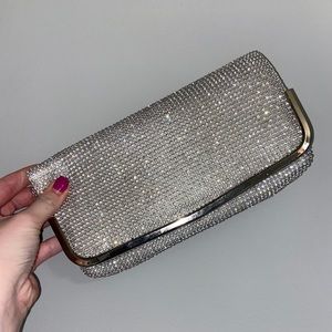 sparkly clutch bag